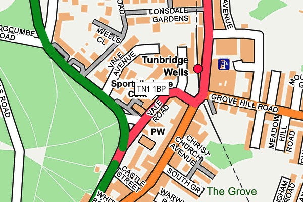 TN1 1BP map - OS OpenMap – Local (Ordnance Survey) TN1 1BP map - OS OpenMap – Local (Ordnance Survey)