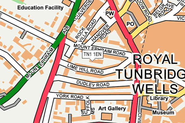 TN1 1EN map - OS OpenMap – Local (Ordnance Survey) TN1 1EN map - OS OpenMap – Local (Ordnance Survey)