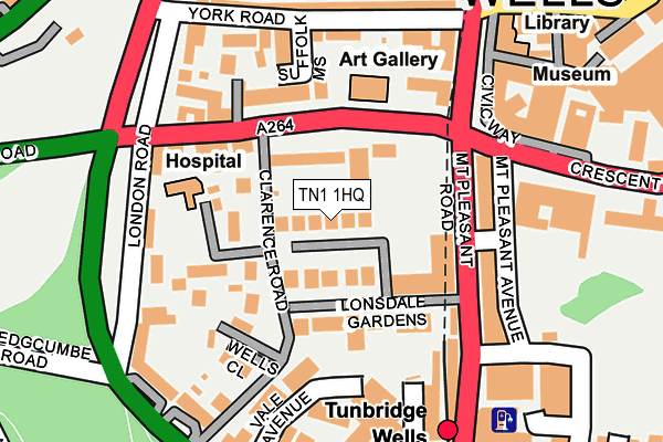 TN1 1HQ map - OS OpenMap – Local (Ordnance Survey) TN1 1HQ map - OS OpenMap – Local (Ordnance Survey)