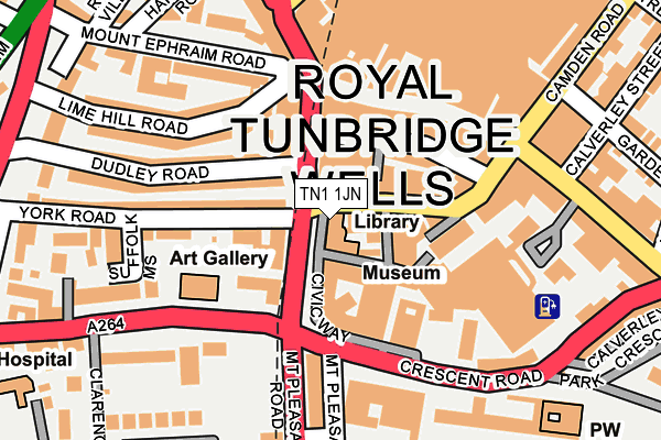 TN1 1JN map - OS OpenMap – Local (Ordnance Survey) TN1 1JN map - OS OpenMap – Local (Ordnance Survey)