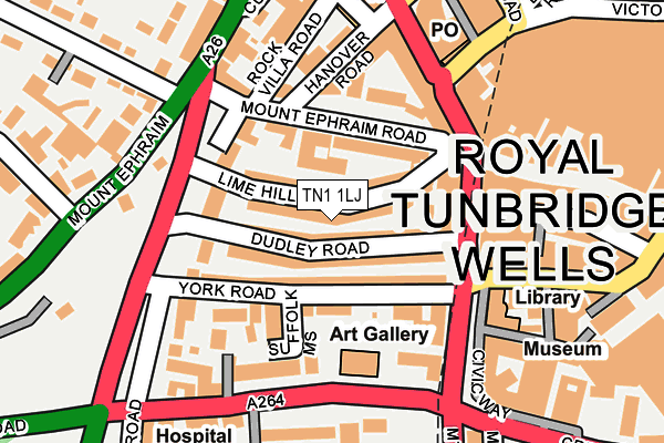 TN1 1LJ map - OS OpenMap – Local (Ordnance Survey) TN1 1LJ map - OS OpenMap – Local (Ordnance Survey)