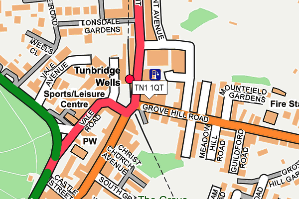 TN1 1QT map - OS OpenMap – Local (Ordnance Survey) TN1 1QT map - OS OpenMap – Local (Ordnance Survey)