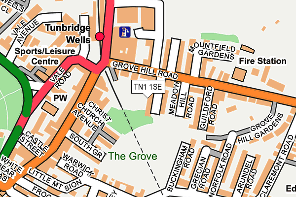 TN1 1SE map - OS OpenMap – Local (Ordnance Survey) TN1 1SE map - OS OpenMap – Local (Ordnance Survey)