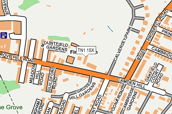 TN1 1SX map - OS OpenMap – Local (Ordnance Survey) TN1 1SX map - OS OpenMap – Local (Ordnance Survey)