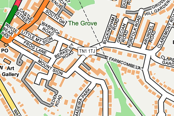 TN1 1TJ map - OS OpenMap – Local (Ordnance Survey) TN1 1TJ map - OS OpenMap – Local (Ordnance Survey)