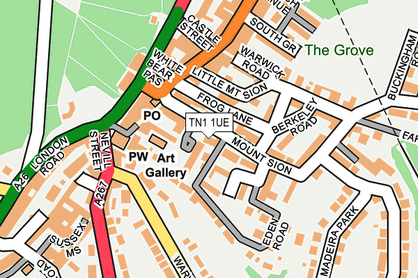 TN1 1UE map - OS OpenMap – Local (Ordnance Survey) TN1 1UE map - OS OpenMap – Local (Ordnance Survey)