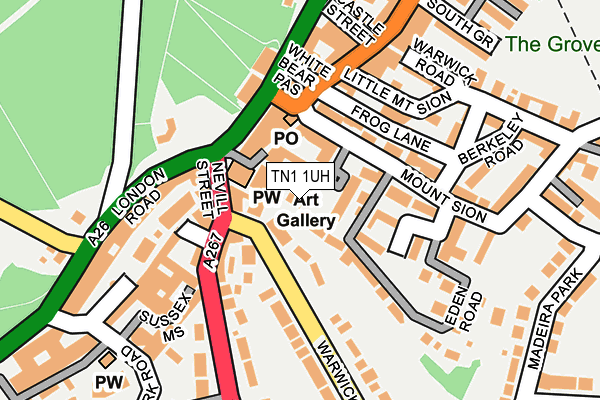 TN1 1UH map - OS OpenMap – Local (Ordnance Survey) TN1 1UH map - OS OpenMap – Local (Ordnance Survey)