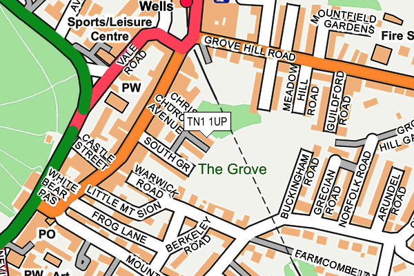 TN1 1UP map - OS OpenMap – Local (Ordnance Survey) TN1 1UP map - OS OpenMap – Local (Ordnance Survey)