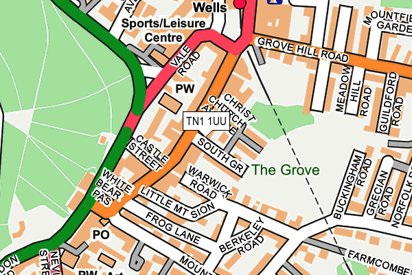 TN1 1UU map - OS OpenMap – Local (Ordnance Survey) TN1 1UU map - OS OpenMap – Local (Ordnance Survey)