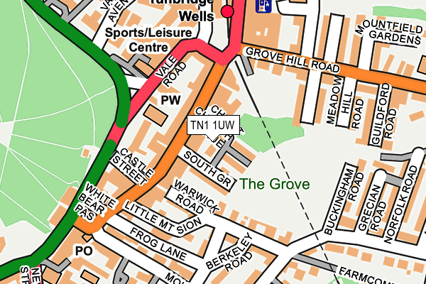 TN1 1UW map - OS OpenMap – Local (Ordnance Survey)