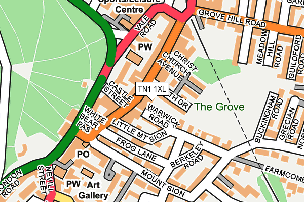 TN1 1XL map - OS OpenMap – Local (Ordnance Survey)