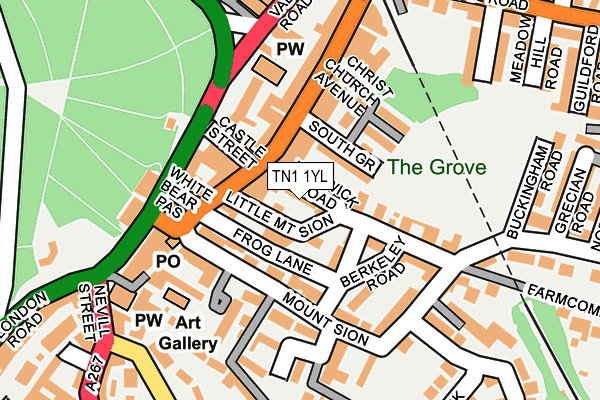 TN1 1YL map - OS OpenMap – Local (Ordnance Survey) TN1 1YL map - OS OpenMap – Local (Ordnance Survey)