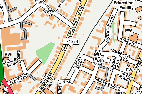 TN1 2BH map - OS OpenMap – Local (Ordnance Survey) TN1 2BH map - OS OpenMap – Local (Ordnance Survey)