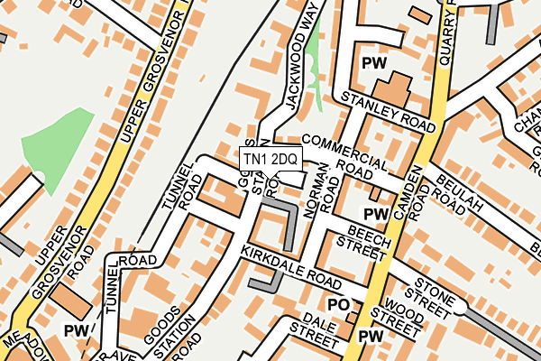 TN1 2DQ map - OS OpenMap – Local (Ordnance Survey) TN1 2DQ map - OS OpenMap – Local (Ordnance Survey)