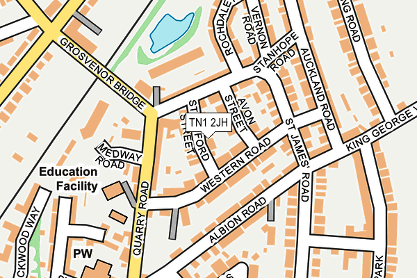 TN1 2JH map - OS OpenMap – Local (Ordnance Survey) TN1 2JH map - OS OpenMap – Local (Ordnance Survey)