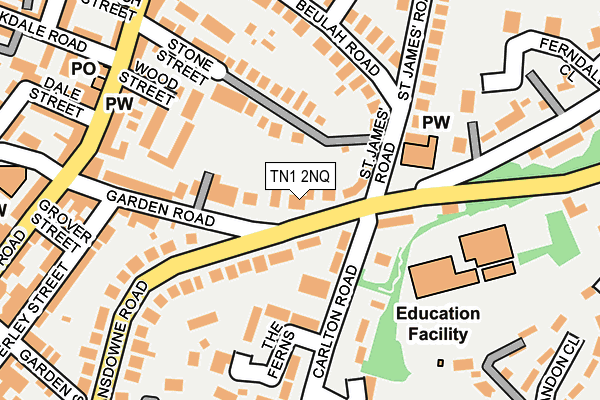 TN1 2NQ map - OS OpenMap – Local (Ordnance Survey) TN1 2NQ map - OS OpenMap – Local (Ordnance Survey)