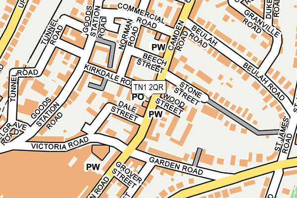 TN1 2QR map - OS OpenMap – Local (Ordnance Survey) TN1 2QR map - OS OpenMap – Local (Ordnance Survey)
