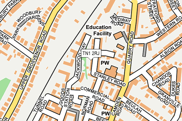 TN1 2RJ map - OS OpenMap – Local (Ordnance Survey) TN1 2RJ map - OS OpenMap – Local (Ordnance Survey)