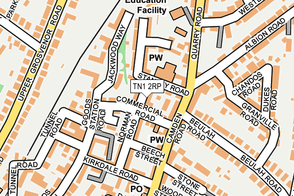 TN1 2RP map - OS OpenMap – Local (Ordnance Survey) TN1 2RP map - OS OpenMap – Local (Ordnance Survey)