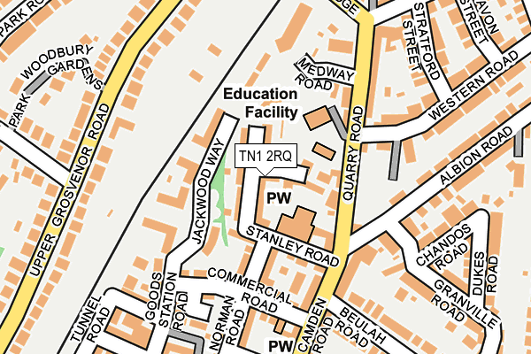 TN1 2RQ map - OS OpenMap – Local (Ordnance Survey) TN1 2RQ map - OS OpenMap – Local (Ordnance Survey)