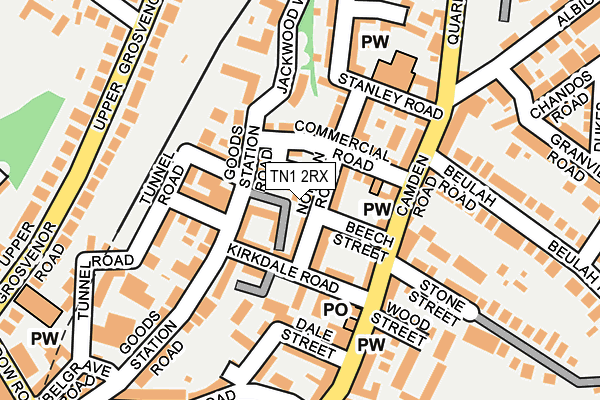TN1 2RX map - OS OpenMap – Local (Ordnance Survey) TN1 2RX map - OS OpenMap – Local (Ordnance Survey)