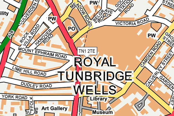 TN1 2TE map - OS OpenMap – Local (Ordnance Survey) TN1 2TE map - OS OpenMap – Local (Ordnance Survey)