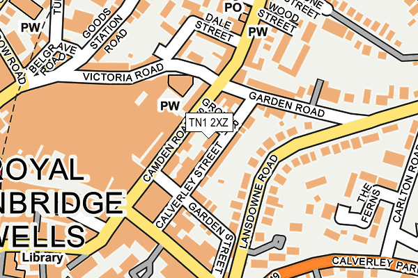 TN1 2XZ map - OS OpenMap – Local (Ordnance Survey) TN1 2XZ map - OS OpenMap – Local (Ordnance Survey)