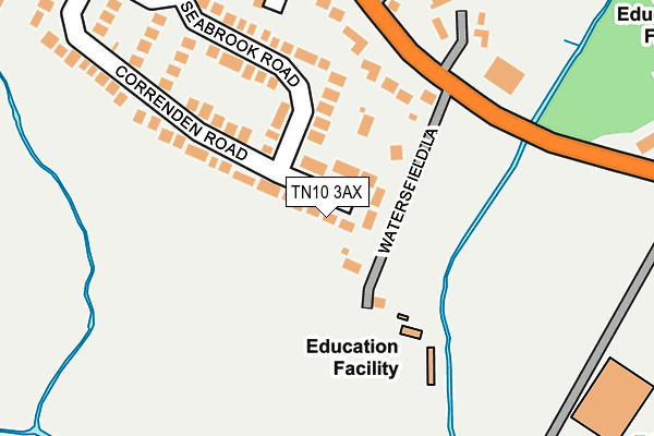 TN10 3AX map - OS OpenMap – Local (Ordnance Survey) TN10 3AX map - OS OpenMap – Local (Ordnance Survey)