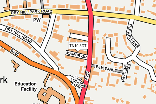 TN10 3DT map - OS OpenMap – Local (Ordnance Survey) TN10 3DT map - OS OpenMap – Local (Ordnance Survey)