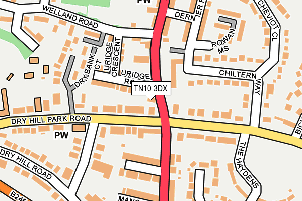 TN10 3DX map - OS OpenMap – Local (Ordnance Survey) TN10 3DX map - OS OpenMap – Local (Ordnance Survey)