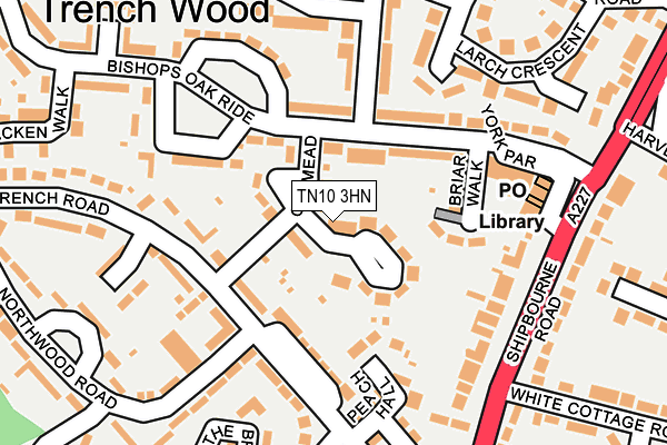 TN10 3HN map - OS OpenMap – Local (Ordnance Survey) TN10 3HN map - OS OpenMap – Local (Ordnance Survey)