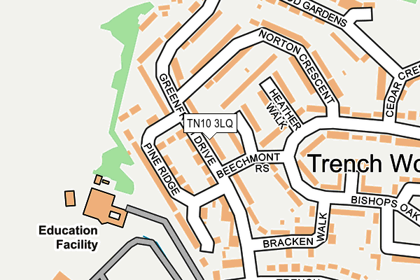TN10 3LQ map - OS OpenMap – Local (Ordnance Survey) TN10 3LQ map - OS OpenMap – Local (Ordnance Survey)