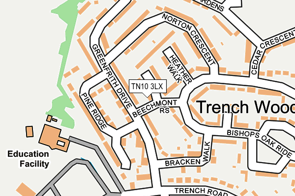 TN10 3LX map - OS OpenMap – Local (Ordnance Survey) TN10 3LX map - OS OpenMap – Local (Ordnance Survey)