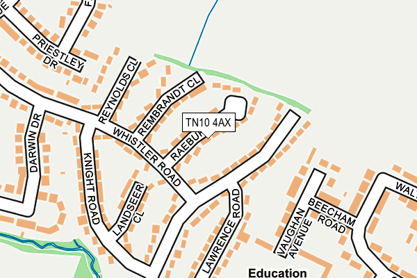 TN10 4AX map - OS OpenMap – Local (Ordnance Survey) TN10 4AX map - OS OpenMap – Local (Ordnance Survey)