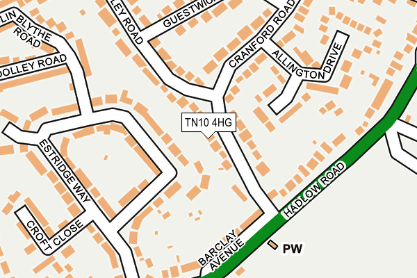 TN10 4HG map - OS OpenMap – Local (Ordnance Survey) TN10 4HG map - OS OpenMap – Local (Ordnance Survey)