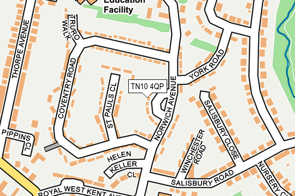 TN10 4QP map - OS OpenMap – Local (Ordnance Survey) TN10 4QP map - OS OpenMap – Local (Ordnance Survey)
