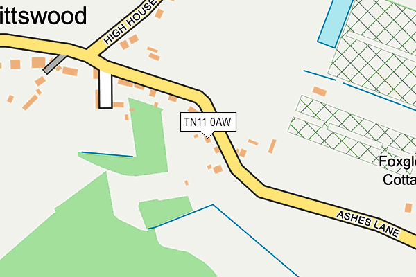 TN11 0AW map - OS OpenMap – Local (Ordnance Survey) TN11 0AW map - OS OpenMap – Local (Ordnance Survey)