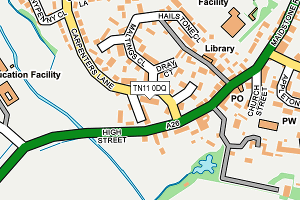 TN11 0DQ map - OS OpenMap – Local (Ordnance Survey) TN11 0DQ map - OS OpenMap – Local (Ordnance Survey)