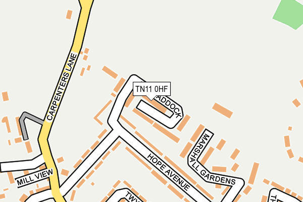 TN11 0HF map - OS OpenMap – Local (Ordnance Survey) TN11 0HF map - OS OpenMap – Local (Ordnance Survey)