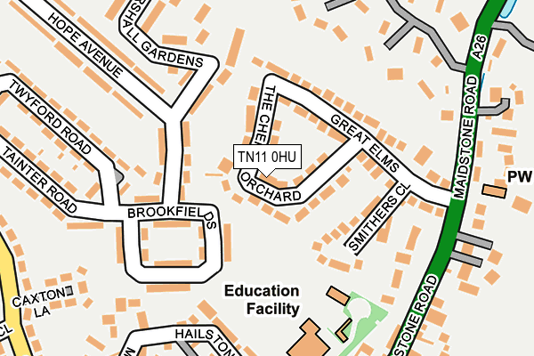 TN11 0HU map - OS OpenMap – Local (Ordnance Survey)