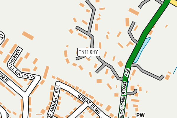 TN11 0HY map - OS OpenMap – Local (Ordnance Survey) TN11 0HY map - OS OpenMap – Local (Ordnance Survey)