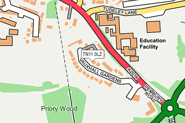 TN11 0LZ map - OS OpenMap – Local (Ordnance Survey) TN11 0LZ map - OS OpenMap – Local (Ordnance Survey)