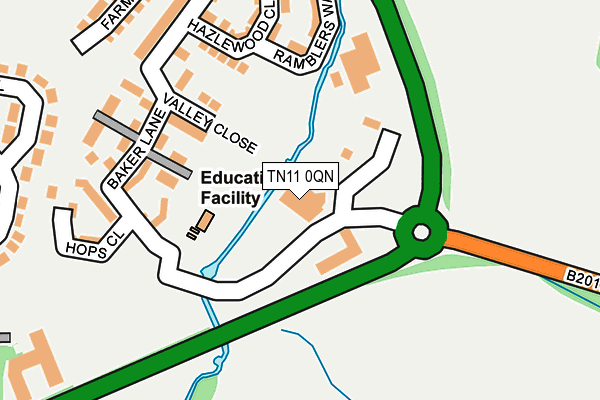 TN11 0QN map - OS OpenMap – Local (Ordnance Survey) TN11 0QN map - OS OpenMap – Local (Ordnance Survey)