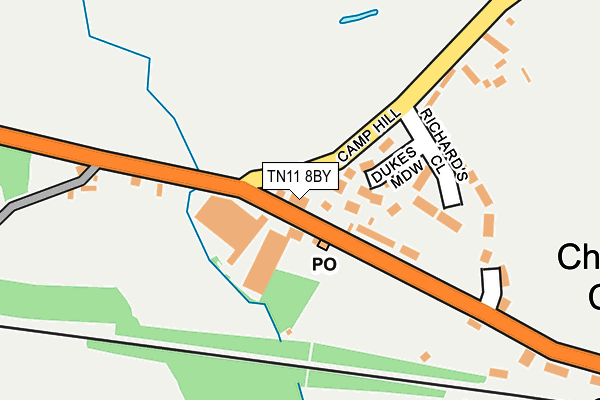 TN11 8BY map - OS OpenMap – Local (Ordnance Survey) TN11 8BY map - OS OpenMap – Local (Ordnance Survey)