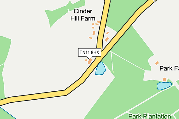 TN11 8HX map - OS OpenMap – Local (Ordnance Survey) TN11 8HX map - OS OpenMap – Local (Ordnance Survey)