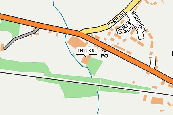 TN11 8JU map - OS OpenMap – Local (Ordnance Survey) TN11 8JU map - OS OpenMap – Local (Ordnance Survey)