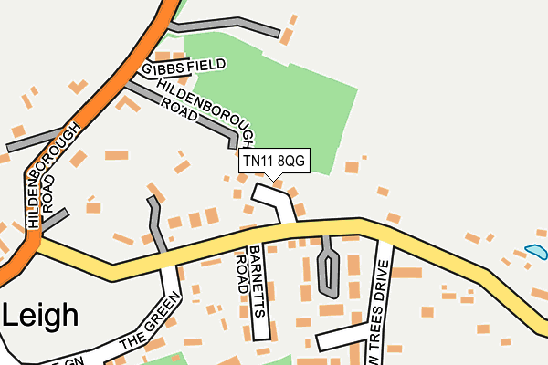 TN11 8QG map - OS OpenMap – Local (Ordnance Survey) TN11 8QG map - OS OpenMap – Local (Ordnance Survey)
