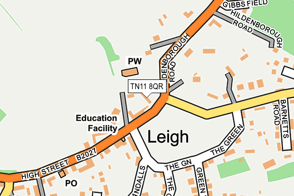 TN11 8QR map - OS OpenMap – Local (Ordnance Survey) TN11 8QR map - OS OpenMap – Local (Ordnance Survey)