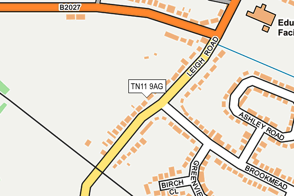 TN11 9AG map - OS OpenMap – Local (Ordnance Survey) TN11 9AG map - OS OpenMap – Local (Ordnance Survey)