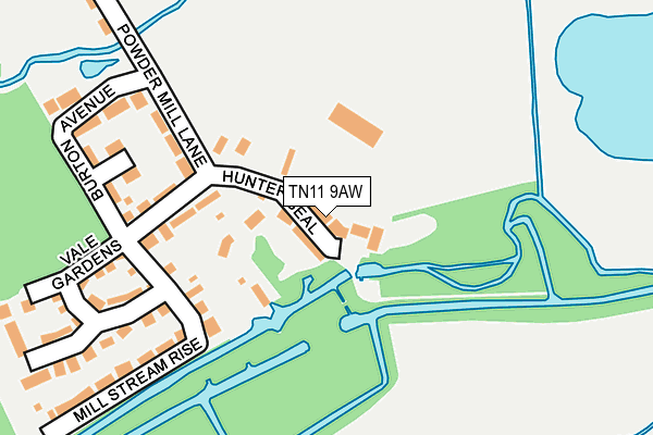 TN11 9AW map - OS OpenMap – Local (Ordnance Survey) TN11 9AW map - OS OpenMap – Local (Ordnance Survey)